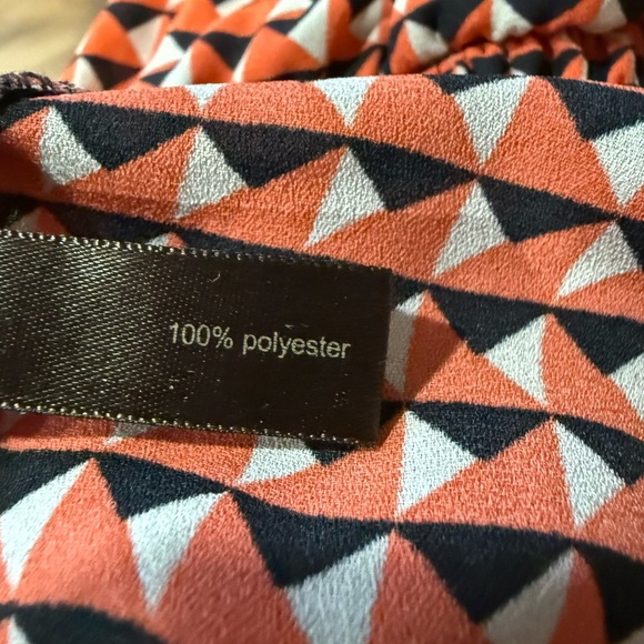 Limited Women's Geometric Print Orange and Black Blouse - Picture 8 of 9